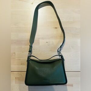 The Horse Clementine Pebbled dark green leather crossbody bag